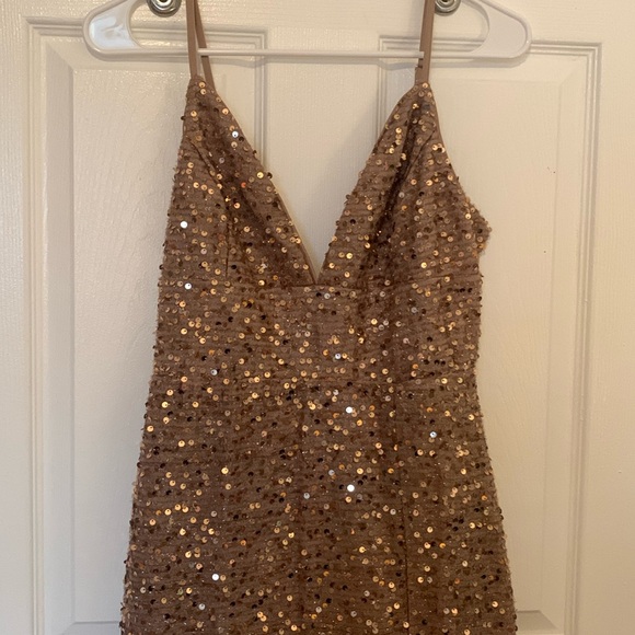 Sequin Long Party Dress - Picture 2 of 5